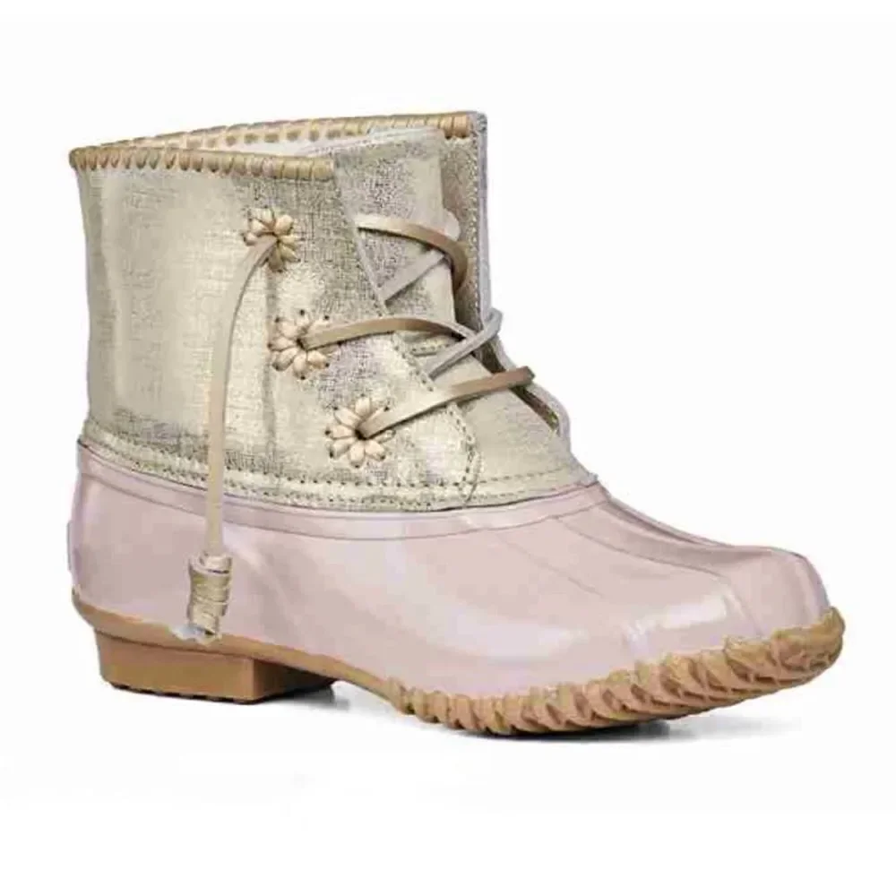 Jack Rogers Chloe Rain Boot 'Blush' Sz 6
